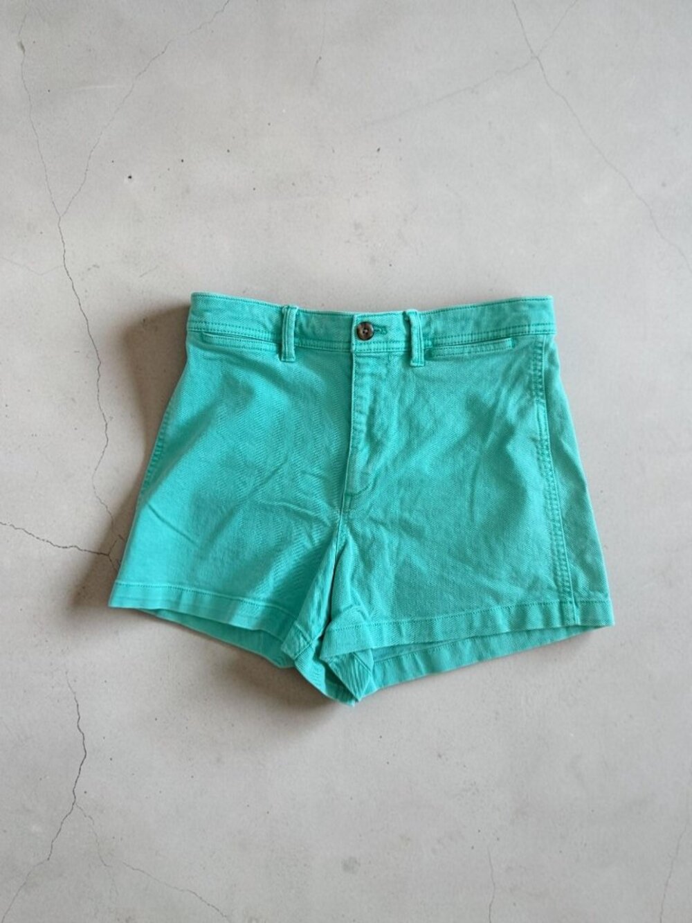 GAP 4” Green High Rise Denim Shorts Size 6
